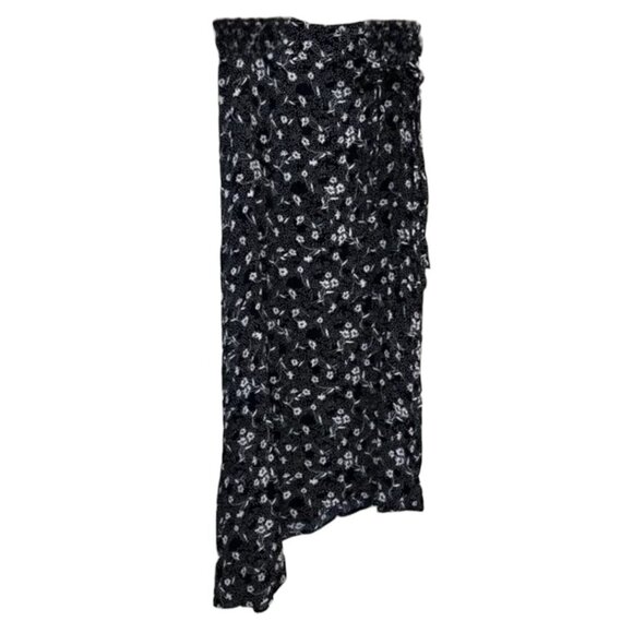 Chelsea28 Asymmetrical Black White Floral Print Skirt I Size: XL - Picture 1 of 5